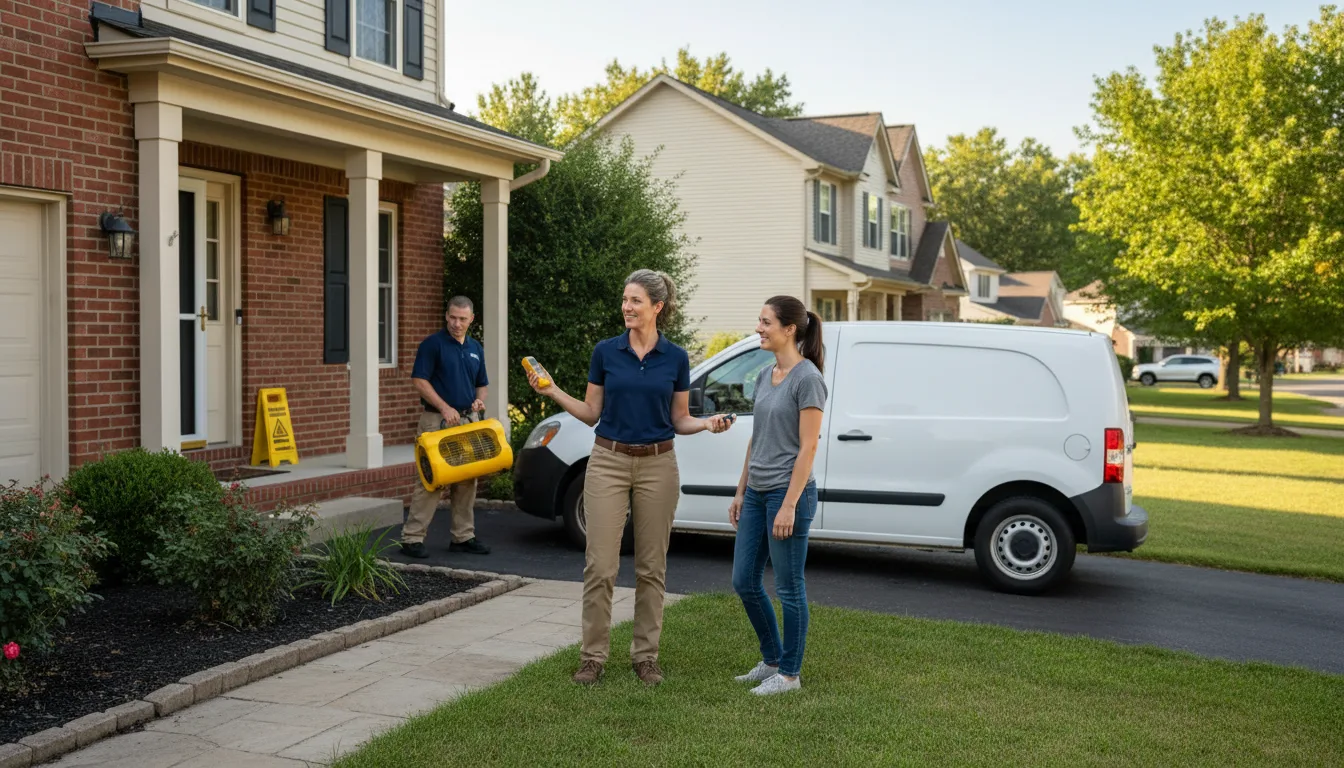 Residential water damage restoration in Amherst Junction, WI